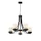 Z-Lite Willow 5 Light Chandelier, Matte Black, Inner White & Outer Clear 426-5-MB - alternate 2